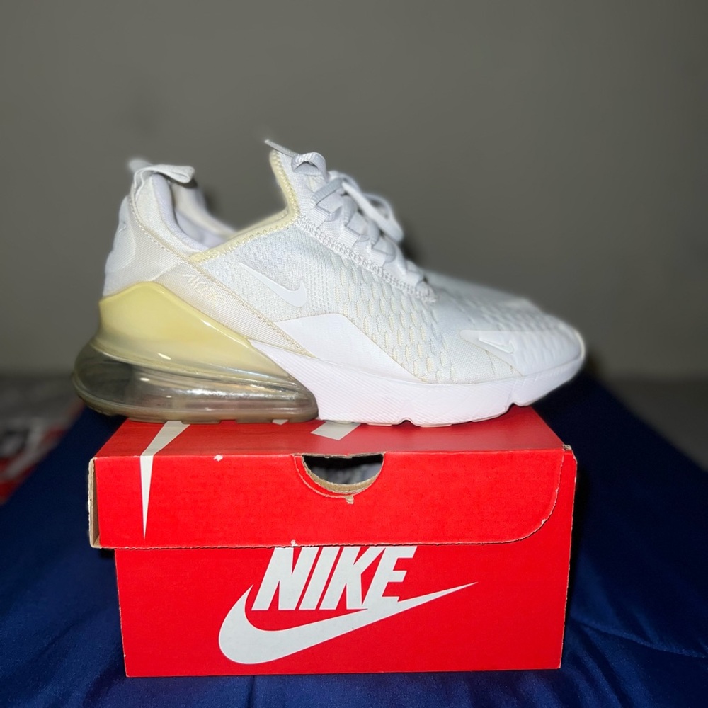 Nike Kids White and Yellow Sneakers